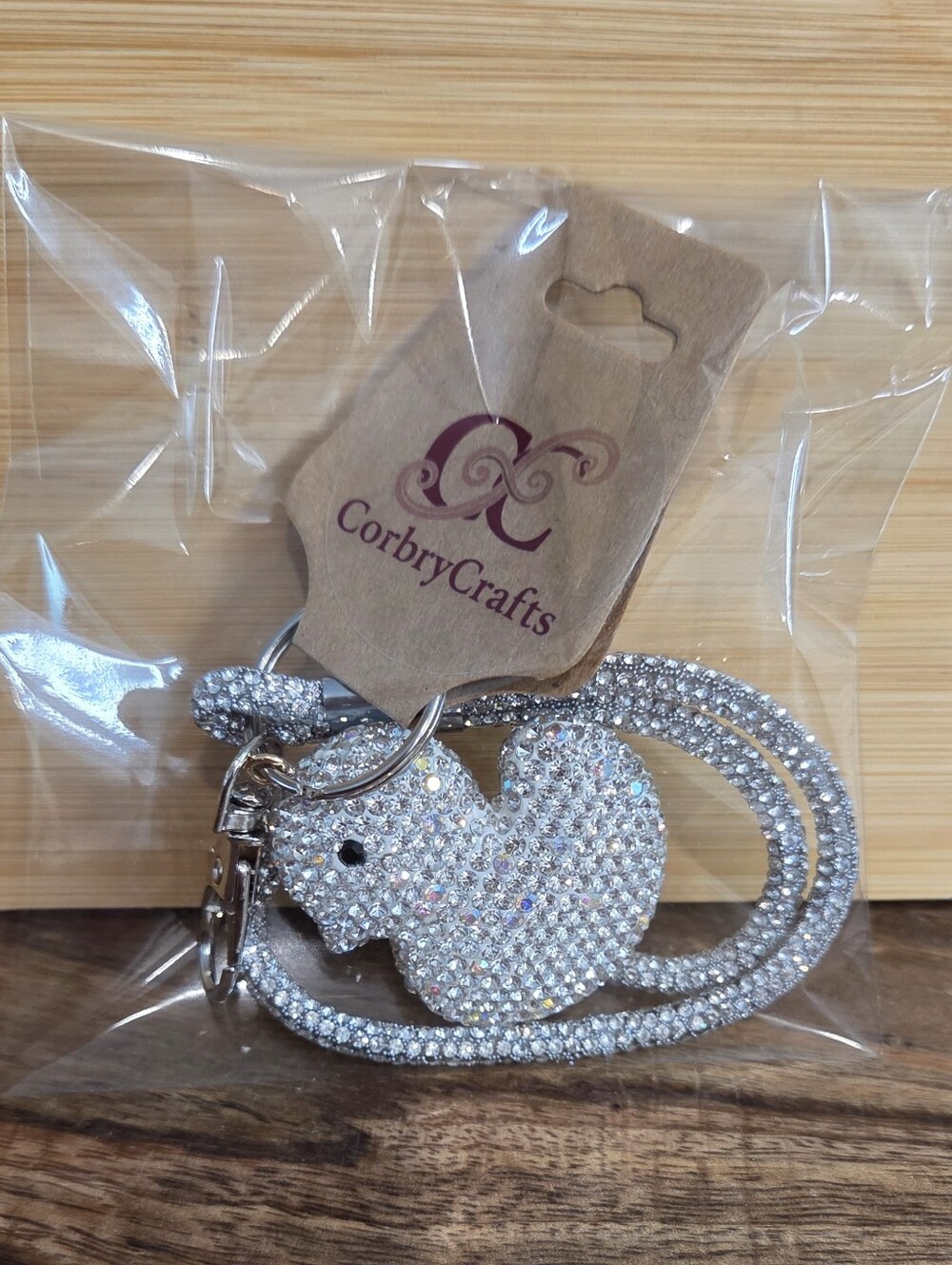 🐥 Bling Rhinestone Rubber Ducky Keychain Wristlet Strap Bag Charm 🐥 - Picture 15 of 15